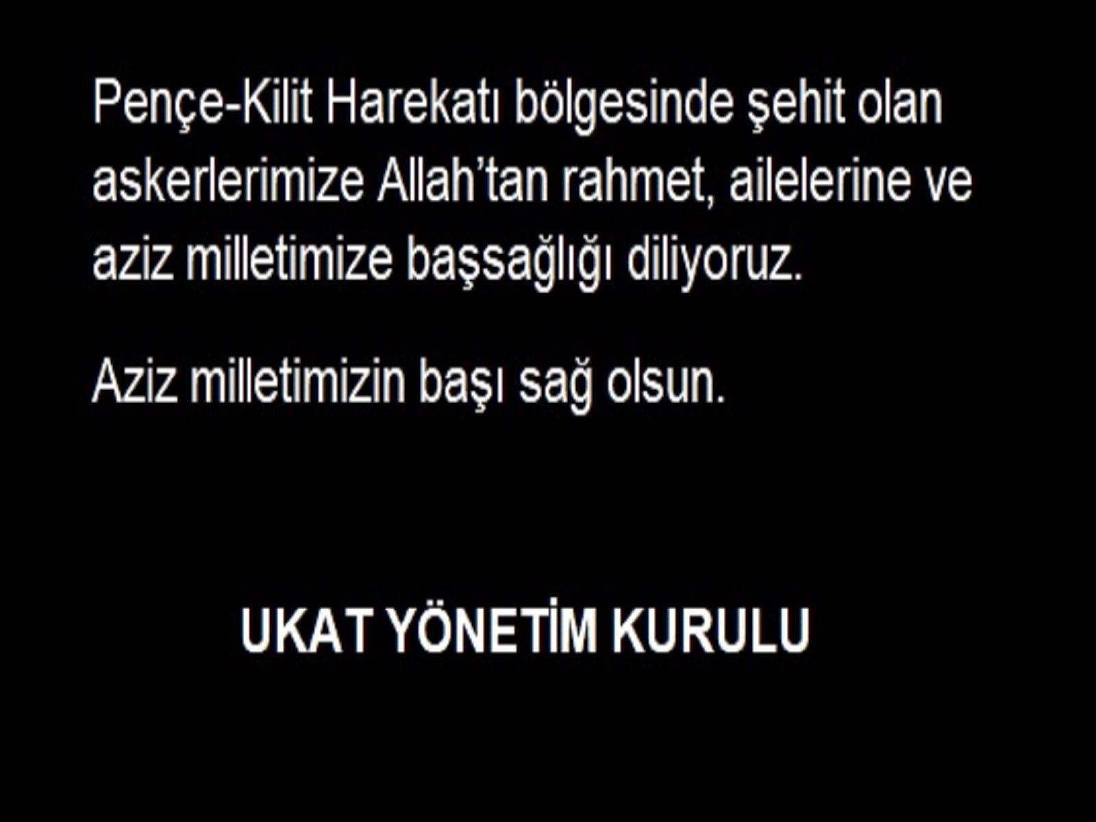 BAŞ SAĞLIĞI TAZİYE MESAJI