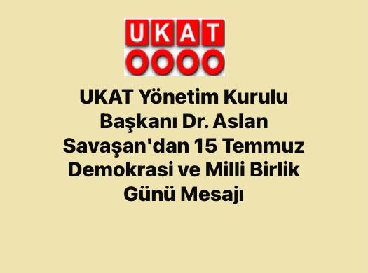 UKAT Yönetim Kurulu Başkanı Dr. Aslan Savaşan