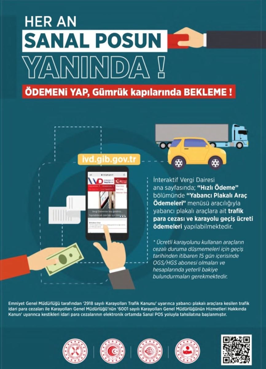 Yabancı Plakalı Araçlara Ait Yol Geçiş Ücretleri ve  İdari Para Cezalarına Yönelik Yönetmelik Yayımlandı